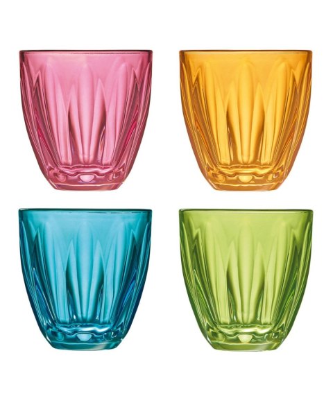 La Rochère Lily — komplet 4 kolorowych szklanek, 250 ml