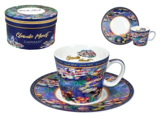 CARMANI Monet Lilie wodne — filiżanka espresso ze spodkiem 100 ml