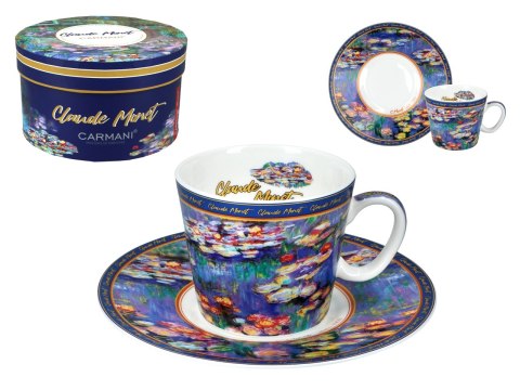 CARMANI Monet Lilie wodne — filiżanka espresso ze spodkiem 100 ml