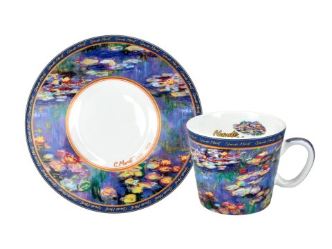 CARMANI Monet Lilie wodne — filiżanka espresso ze spodkiem 100 ml