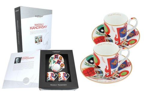 CARMANI Kandinsky Muses — 2 filiżanki espresso ze spodkami, 100 ml