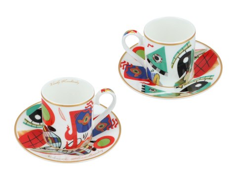 CARMANI Kandinsky Muses — 2 filiżanki espresso ze spodkami, 100 ml