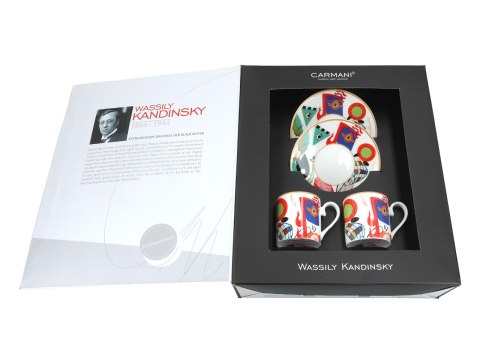 CARMANI Kandinsky Muses — 2 filiżanki espresso ze spodkami, 100 ml