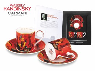 CARMANI Kandinsky With and Against — 2 filiżanki espresso ze spodkami, 100 ml