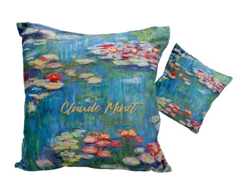 CARMANI Monet Lilie wodne — poduszka z wypełnieniem 49,5 × 49,5 cm