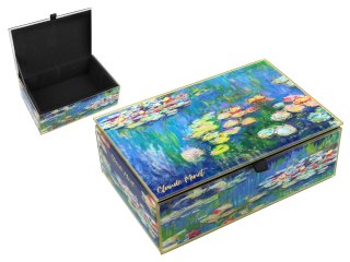 CARMANI Monet Nenufary — szkatułka szklana 15 × 10 × 5,5 cm