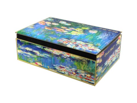 CARMANI Monet Nenufary — szkatułka szklana 15 × 10 × 5,5 cm
