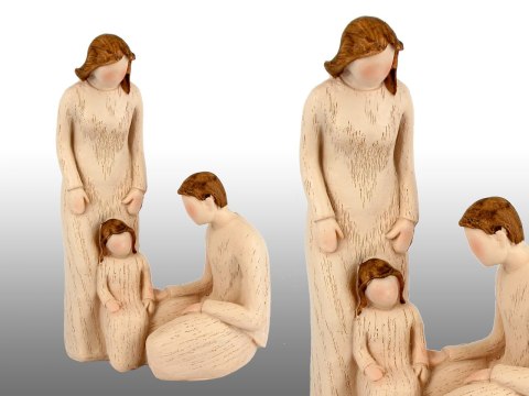 Hanipol Rodzina z dzieckiem — kremowa figurka dekoracyjna, 18 cm