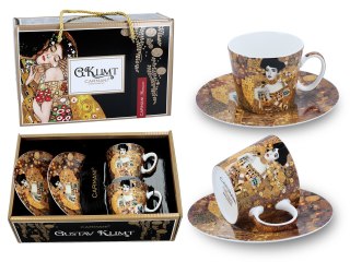 CARMANI Klimt Adela — 2 porcelanowe filiżanki espresso ze spodkami, 100 ml