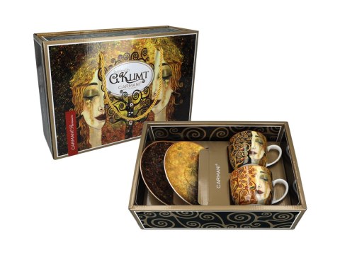 CARMANI Złote łzy — 2 filiżanki ze spodkami, 250 ml