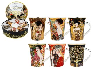 CARMANI Klimt — komplet 6 kubków 350 ml w okrągłym pudełku
