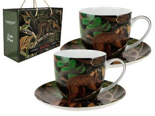 CARMANI Exotic Mood — komplet 2 filiżanek ze spodkami 220 ml, wzór 7104