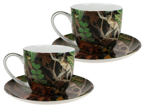 CARMANI Exotic Mood — komplet 2 filiżanek ze spodkami 220 ml, wzór 7104