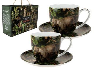 CARMANI Exotic Mood — komplet 2 filiżanek ze spodkami 220 ml, wzór 7105
