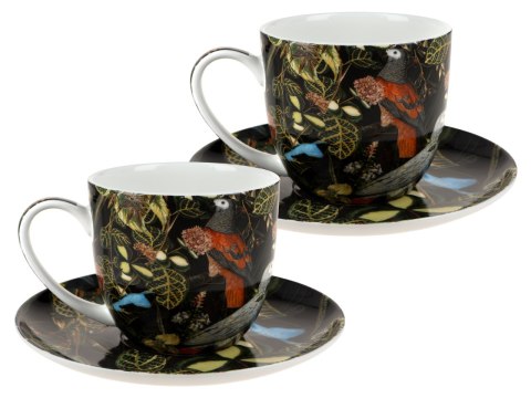 CARMANI Exotic Mood — komplet 2 filiżanek ze spodkami 220 ml, wzór 7106