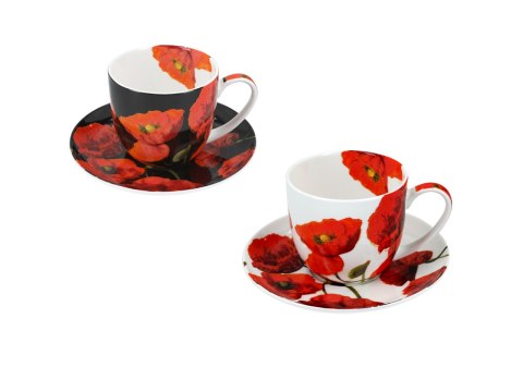 CARMANI Floral Story — komplet 2 filiżanek ze spodkami 220 ml