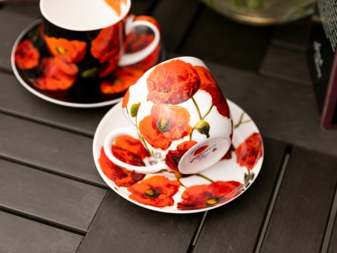 CARMANI Floral Story — komplet 2 filiżanek ze spodkami 220 ml