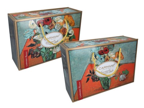 CARMANI Van Gogh – Róże i zawilce, 2 filiżanki ze spodkami, 250 ml