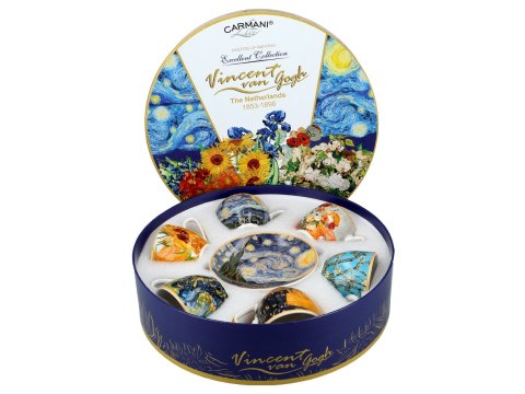 CARMANI Van Gogh — komplet 6 filiżanek espresso 80 ml