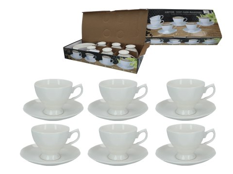 Komplet 6 filiżanek ze spodkami 200 ml — wzór 703-4632