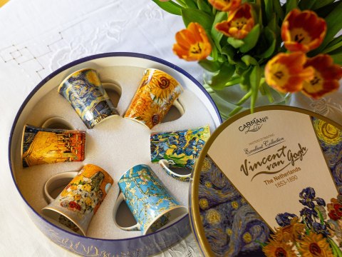 CARMANI Van Gogh — komplet 6 kubków 350 ml w pudełku prezentowym