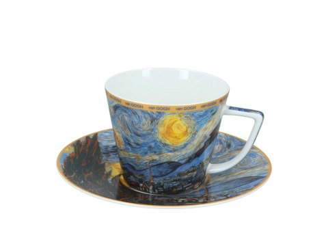 CARMANI van Gogh Gwiaździsta noc — zestaw filiżanka i kubek 230/400 ml