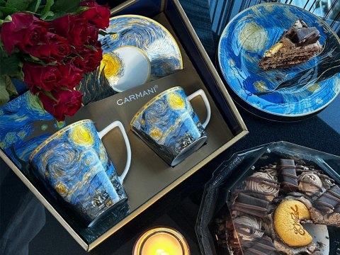 CARMANI van Gogh Gwiaździsta noc — zestaw filiżanka i kubek 230/400 ml