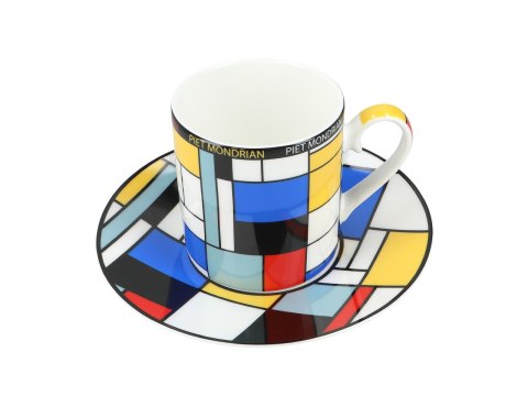 CARMANI Mondrian Composition A — filiżanka ze spodkiem 200 ml