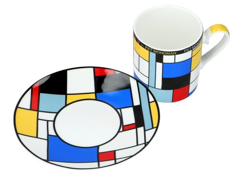 CARMANI Mondrian Composition A — filiżanka ze spodkiem 200 ml