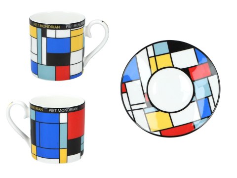 CARMANI Mondrian Composition A — filiżanka ze spodkiem 200 ml