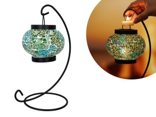Lampion z kolorowym kloszem 15 × 24 cm — wzór losowy