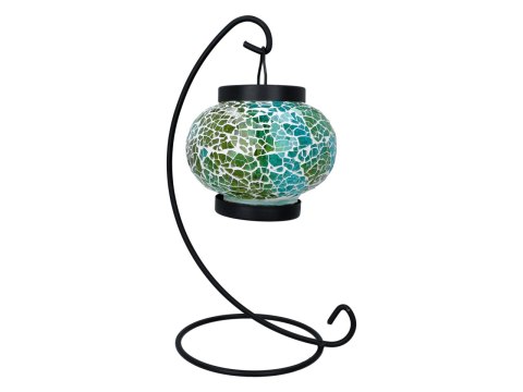 Lampion z kolorowym kloszem 15 × 24 cm — wzór losowy