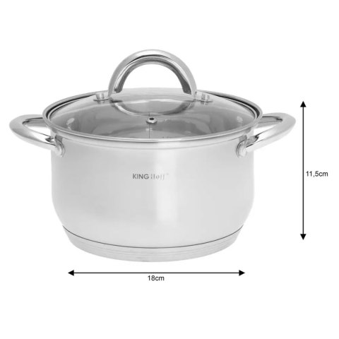 KINGHOFF KH-4450 - komplet garnków i patelni z pokrywkami, 12 elementów