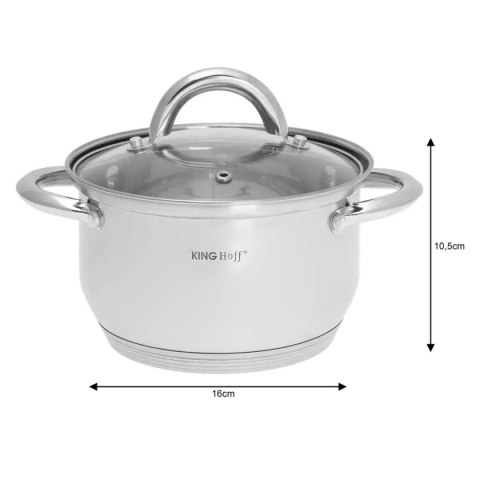 KINGHOFF KH-4448 - komplet 4 garnków z pokrywkami, 8 elementów