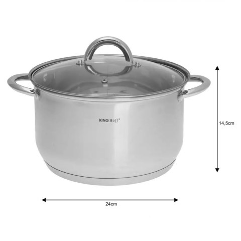 KINGHOFF KH-4448 - komplet 4 garnków z pokrywkami, 8 elementów