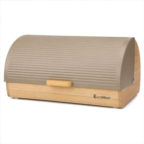 Chlebak E-6083 - bambus i stal, kolor owsiany