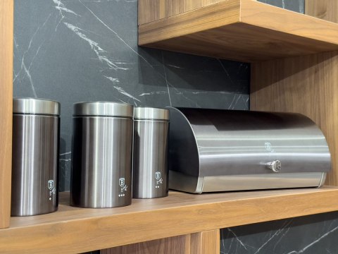 Berlinger Haus BH-6732 CARBON PRO — chlebak z 3 pojemnikami kuchennymi