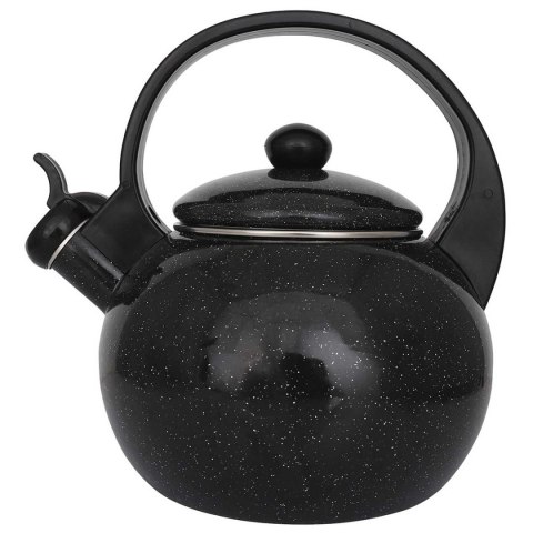 KINGHOFF KH-2039 - czajnik emaliowany z gwizdkiem 2 l, czarny