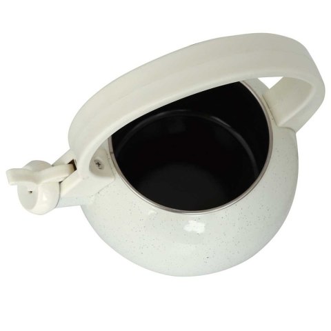 KINGHOFF KH-2040 - czajnik emaliowany z gwizdkiem 2 l, kremowy