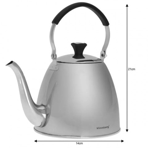 KLAUSBERG KB-7456 - stalowy czajnik z sitkiem, 1,1 l