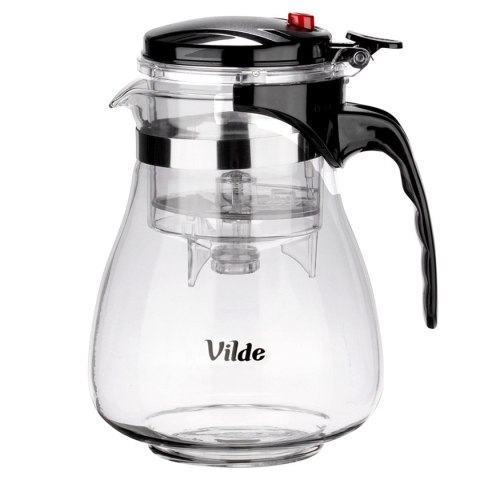 Vilde 259418 - dzbanek szklany z zaparzaczem spustowym, 1,65 l