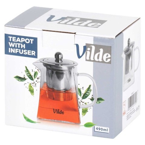 VILDE 259411 - szklany dzbanek z wyjmowanym zaparzaczem, 490 ml