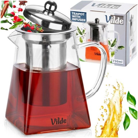 VILDE 259412 - szklany dzbanek z wyjmowanym zaparzaczem, 730 ml