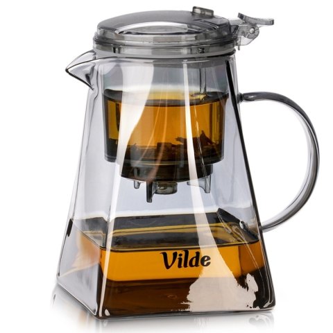 VILDE 259424 - szklany dzbanek z zaparzaczem spustowym, 880 ml