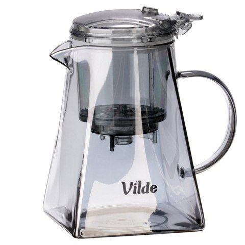 VILDE 259424 - szklany dzbanek z zaparzaczem spustowym, 880 ml