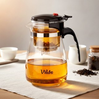VILDE 259416 - szklany dzbanek z zaparzaczem spustowym, 960 ml