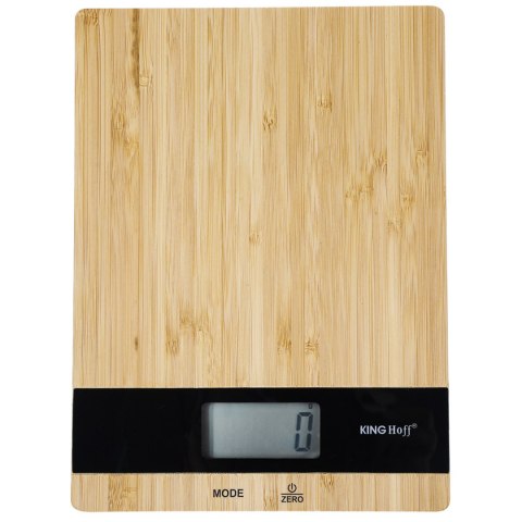 KINGHOFF KH-1825 — bambusowa waga kuchenna do 5 kg