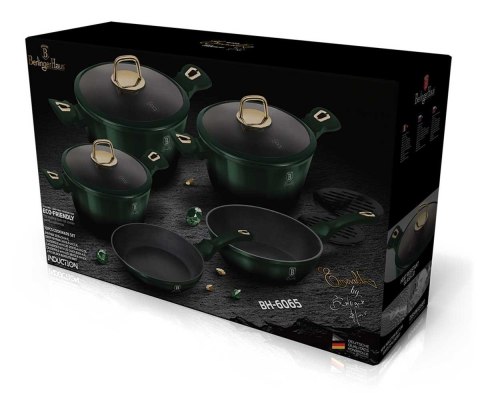 Berlinger Haus Emerald BH-6065 - komplet naczyń z powłoką tytanową, 10 elementów