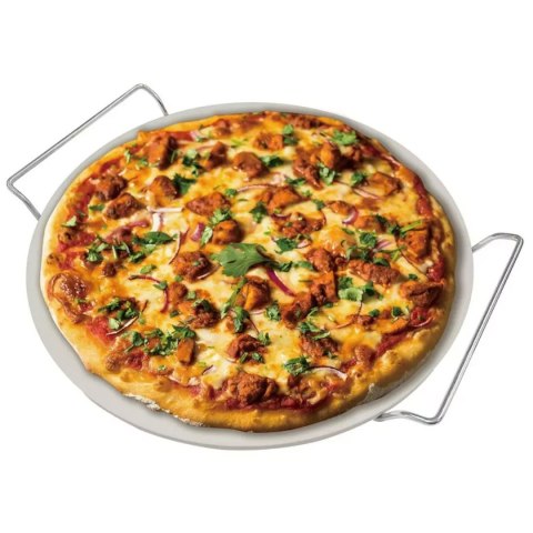 KLAUSBERG KB-7788 — kamień do pieczenia i serwowania pizzy 33 cm ze stojakiem