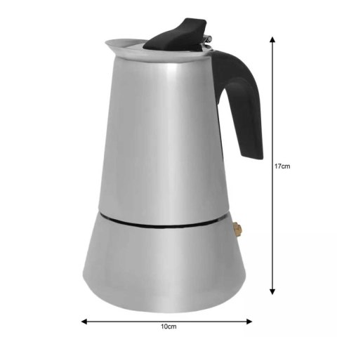 KINGHOFF KH-1044 — stalowa kawiarka 200 ml, do indukcji